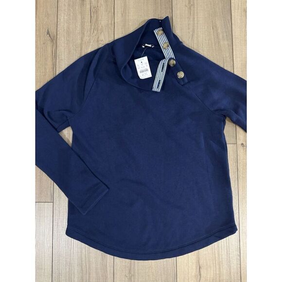 J. CREW Factory Women’s Blue Wide Button Collar Blouse NWT XS Extra Small Soft - Picture 5 of 14